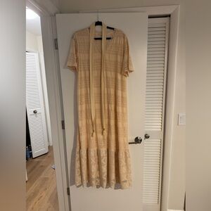 Ecru lace dress